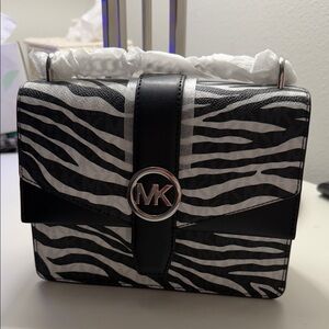 Michael Kors Leather Zebra Print Crossbody Bag